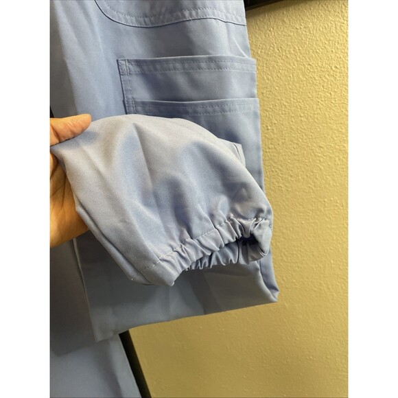 SCRUBSTAR Scrubs Pants Women Small Blue Cargo Lightweight Medical Drawstring - Picture 4 of 6